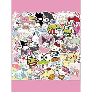 50 Pcs Waterproof Kitty Cat Cute Stickers Laptops Phones & Cups